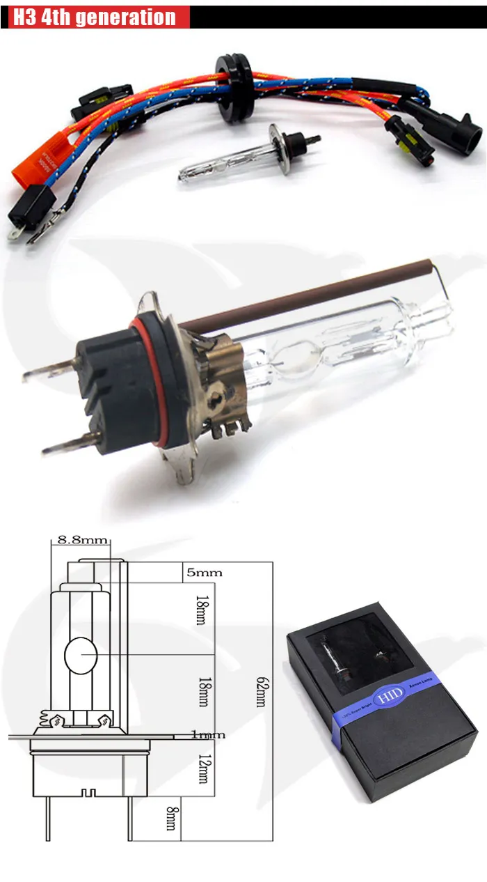 "Liwiny Auto Care" aukštos kokybės H1 Xenon HID lemputė 35W 12V 6000K (5)