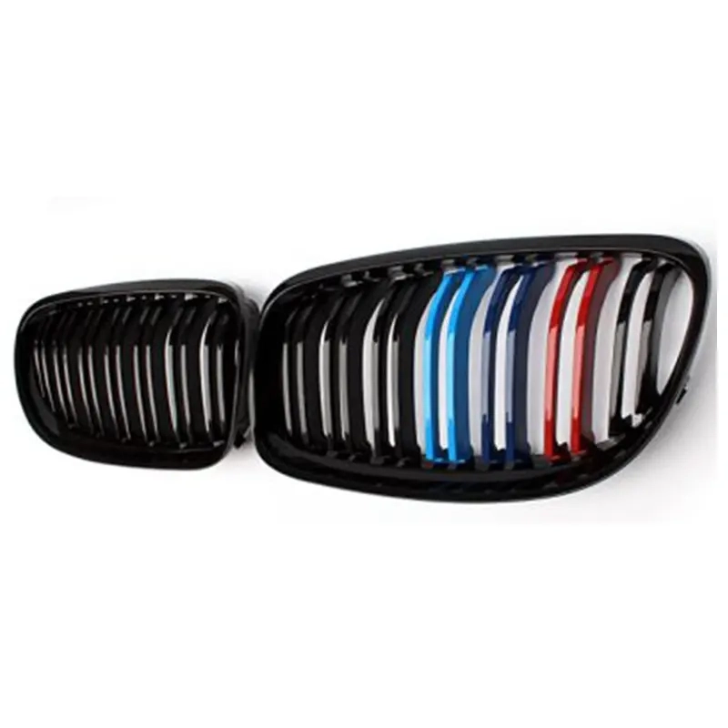 For BMW 3 Series 4-door E90 2008 2009 2010 2011 grille double line three colour (2)