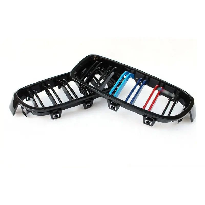For BMW F30 3 series 2012 2013 2014 2018 2019 Front bumper intake grille double line three color (6)