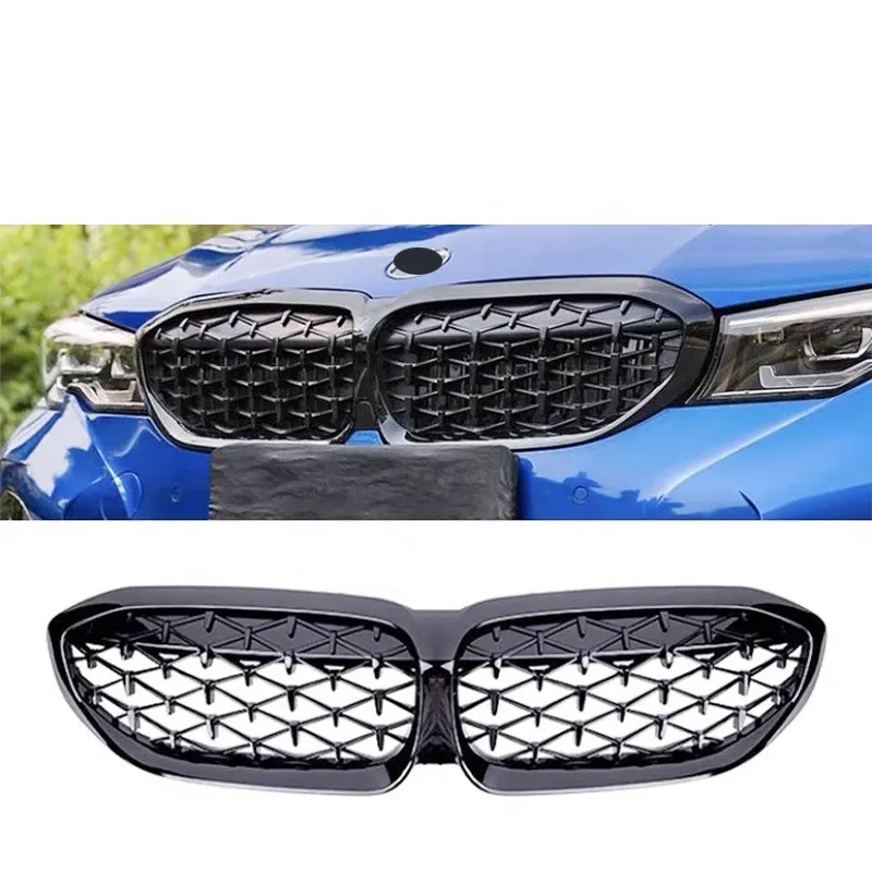 Für BMW G20 3er 2019 2020 2021 Frontstoßstange Ansauggitter Doppellinie mattschwarz (4)