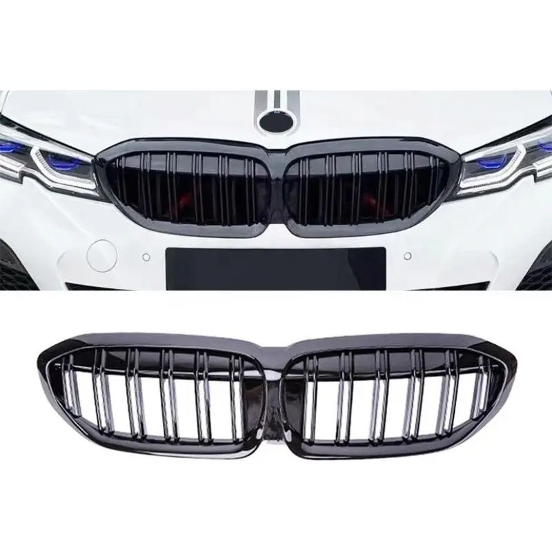 Für BMW G20 3er 2019 2020 2021 Frontstoßstange Ansauggitter Doppellinie mattschwarz (5)
