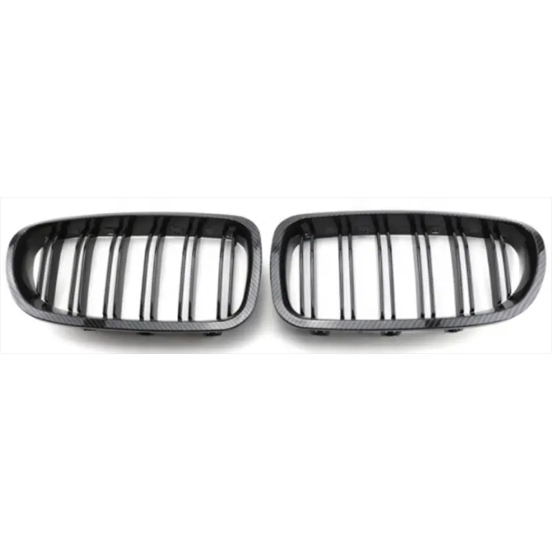 Für BMW das Lufteinlassgitter an der vorderen Stoßstange von F10 GRILLE 10-17 5er DOUBLE Carbon Look (1)