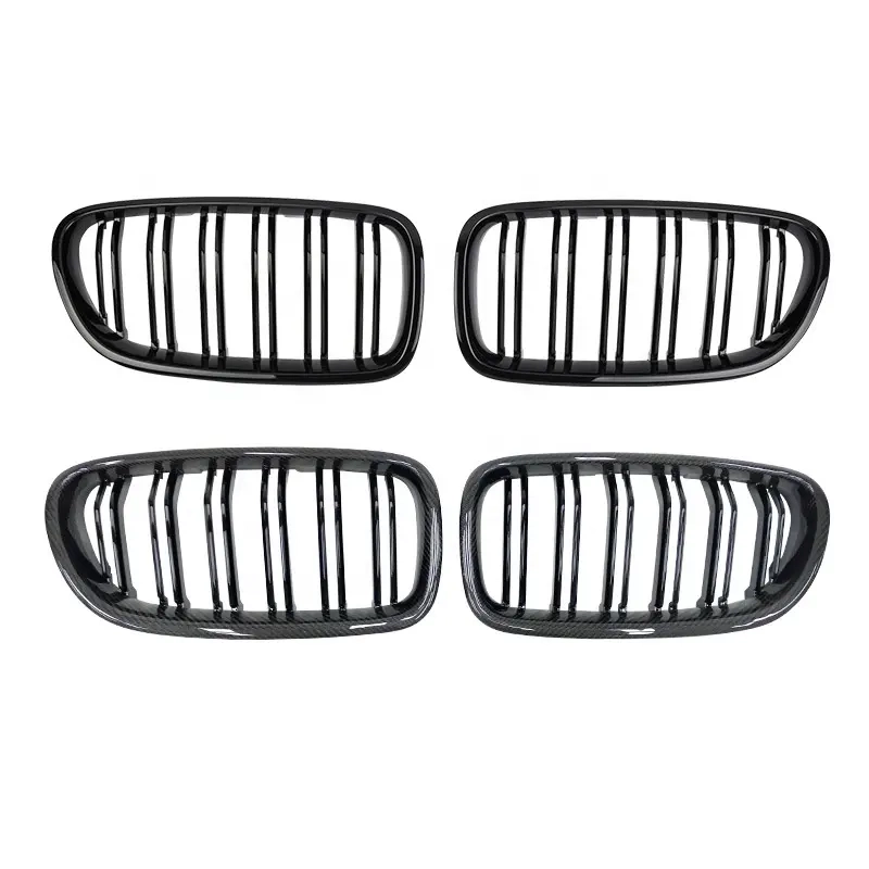 Für BMW das Lufteinlassgitter an der vorderen Stoßstange von F10 GRILLE 10-17 5er DOUBLE Carbon Look (4)