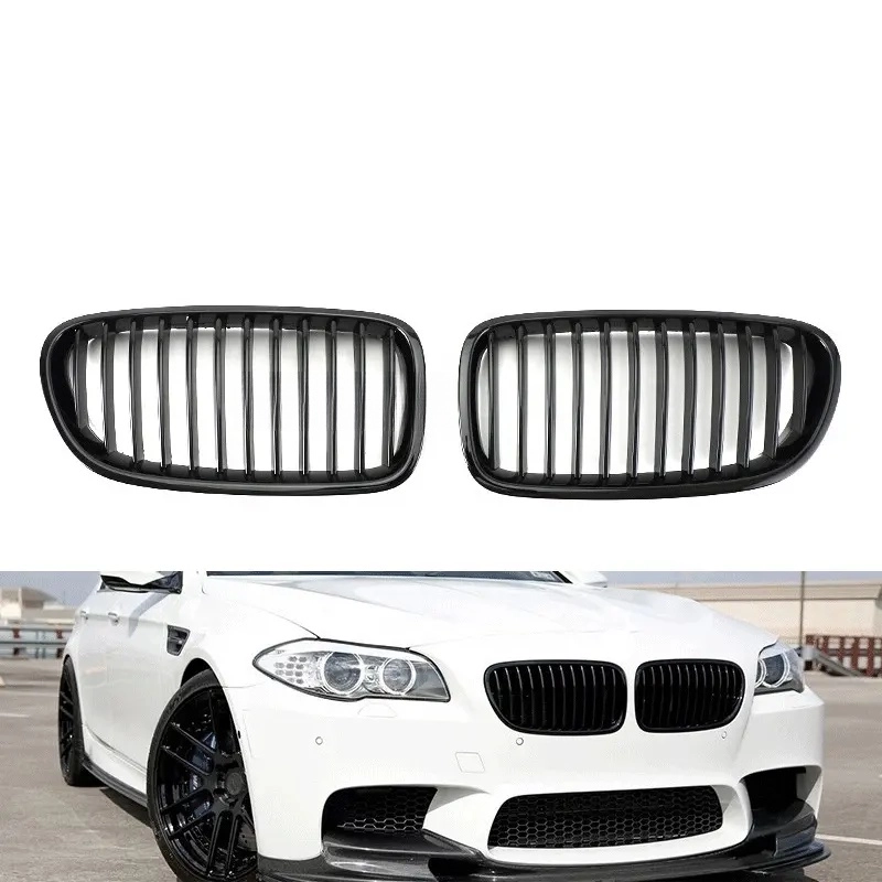 Für BMW das Lufteinlassgitter an der vorderen Stoßstange von F10 GRILLE 10-17 5er Serie einzeln Gloss Black (2)