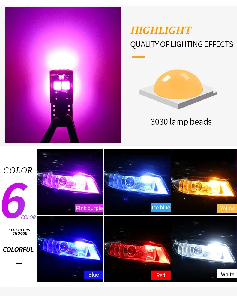 Luce di lettura T10 led W5W (1)