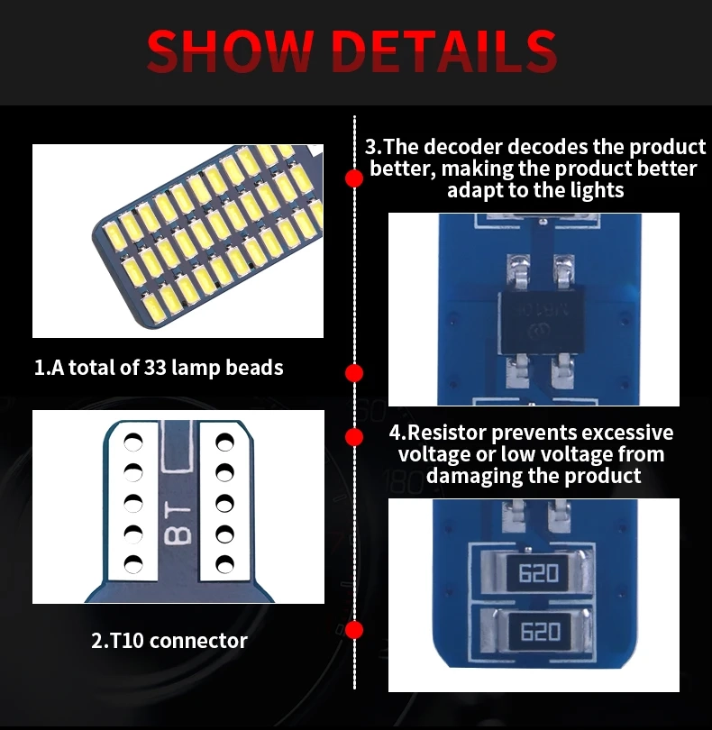 automobilio LED lempos su universaliu (1)