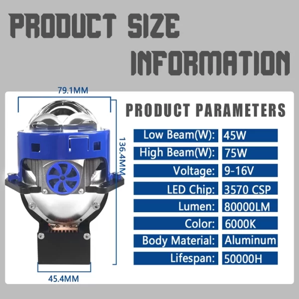 Bi led projector lens (1)