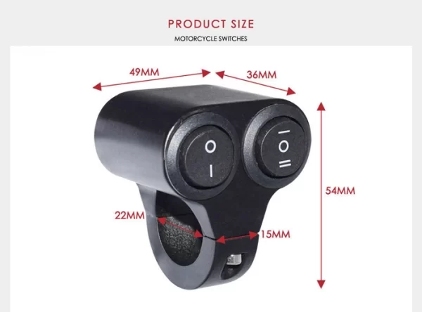 Double Control Switches for Motor Electric Bike Key Button Accessories (2)