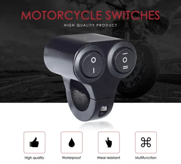 Double Control Switches for Motor Electric Bike Key Button Accessories (4)