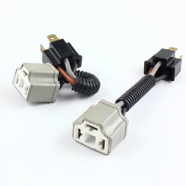 H4 Ceramic LED bulb socket cables (3)