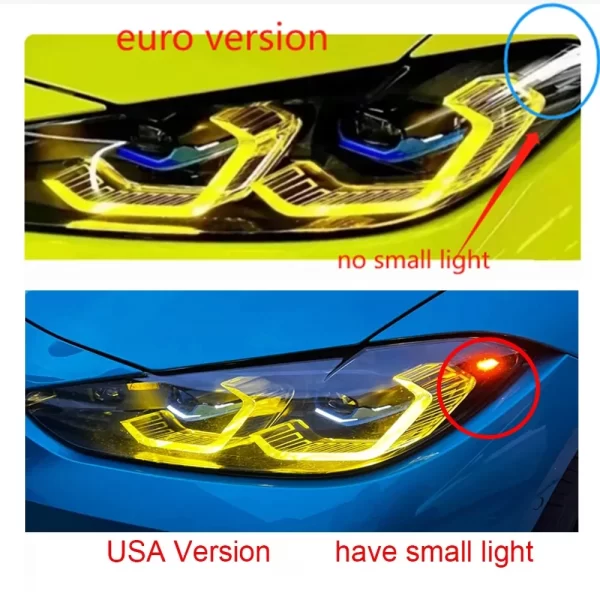 US Spec Yellow Laser Headlight Angel Eyes (2)