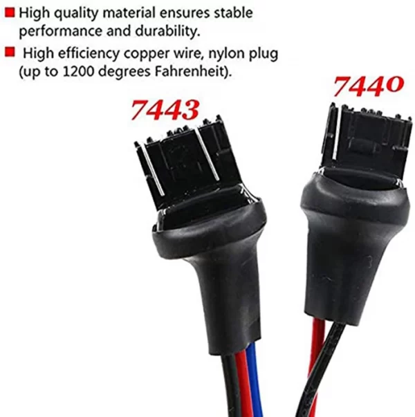 1156 1157 BAU15S 7440 7443 3156 3157 Socket Connector (4)