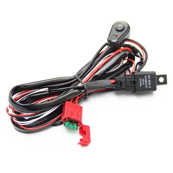 12V Car LED Light Bar Wire 40A Wiring Harness Relay Loom Cable (3)
