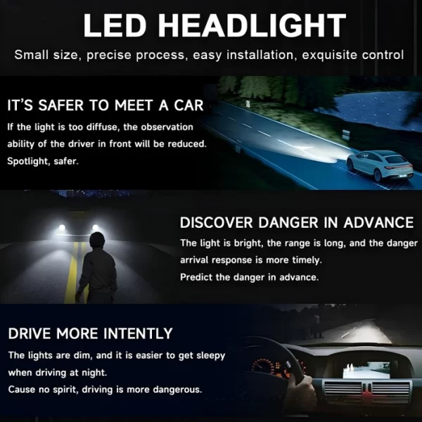 Car Headlight H7 H11 9005 9006 H4 Laser Car Light (1)