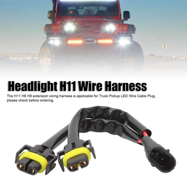 H11 H8 H9 Headlight Extension Wiring Harness (3)