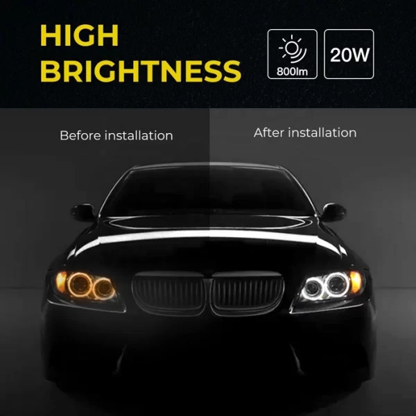Halo Ring Light Bulbs for E70 X5 2007-2013 E90 E91 E92 E93 E60 E61 E71 E84 (2)