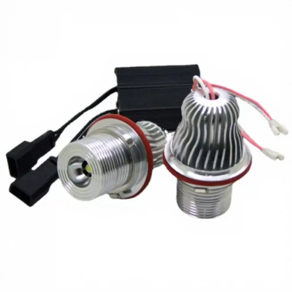 Liwiny 10w LED Angel Eyes Marker Headlight Bulb Xenon White halo Light For E39 (3)