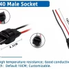 Liwiny Auto Lighting Systems T20 Male Connector 7440 Plug Pigtail (5)(1)
