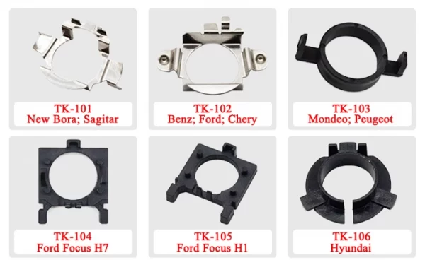 Liwiny LTK-132 LED Headlight Bulb Holders Adapters (1)
