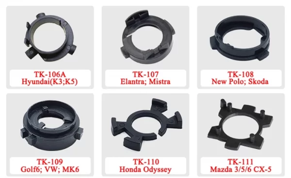 Liwiny LTK-132 LED Headlight Bulb Holders Adapters (2)