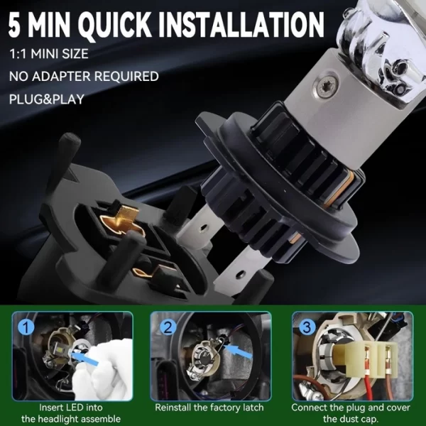 Liwiny Plug and Play 6000k IP68 Led Headlight Led Laser Projector Len (5)