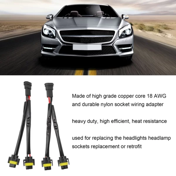 Male to Female 2 Way for Truck Pickup LED Wire Cable Plug (2)