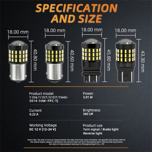 1156 1157 3157 7443 54SMD White (1)