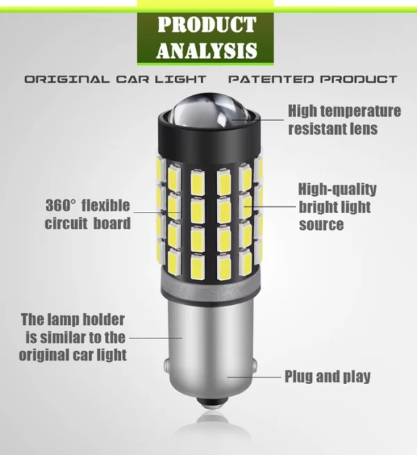 BA9S T4w LED Bulb 54SMD 3014 (1)
