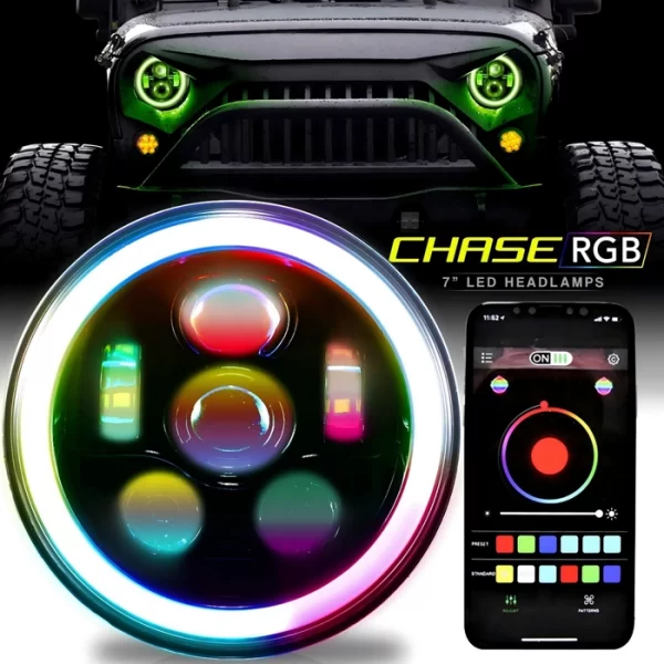 Chasing RGB Led Front Headlight (1)(1)