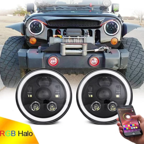 Chasing RGB Led Front Headlight (2)