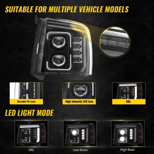 For 07-13 Chevy Silverado 1500 2500HD 3500 GMT900 (3)(1)