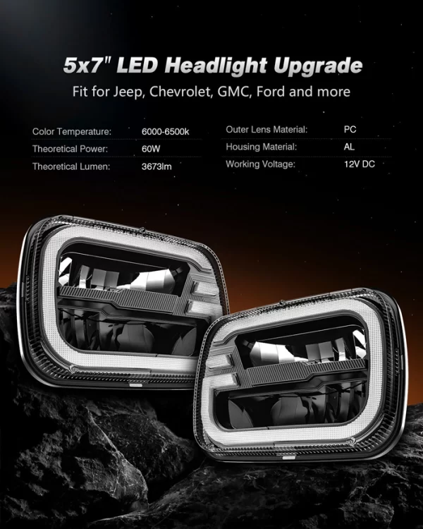 LED Headlight For S10 Blazer Express Van 1983-2004 Toyota Hilux (1)