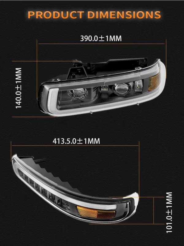 Led Headlights for 1999-2002 Chevy Silverado 1500 (2)(1)
