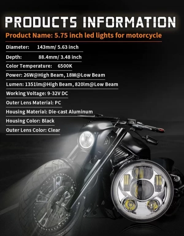 Liwiny 5.75 LED Headlight