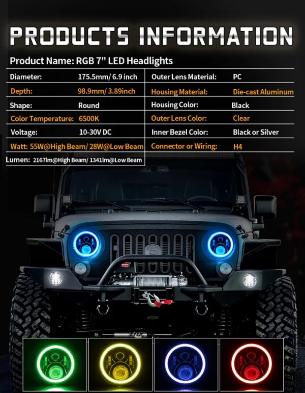 Liwiny 7 Inch RGB Motorcycle (1)