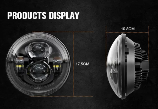 Liwiny 7'' Round LED Headlight Assembly (3)