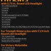 Round LED Motorcycle Headlight