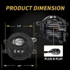 White Light 12 V DC Toyota Led Fog Lamp Accessories (2)