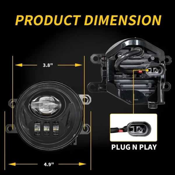 White Light 12 V DC Toyota Led Fog Lamp Accessories (2)