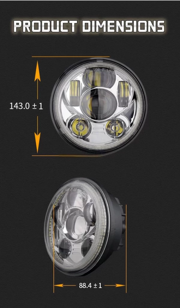for Harley Davidson Round Motorcycle Headlight (2)
